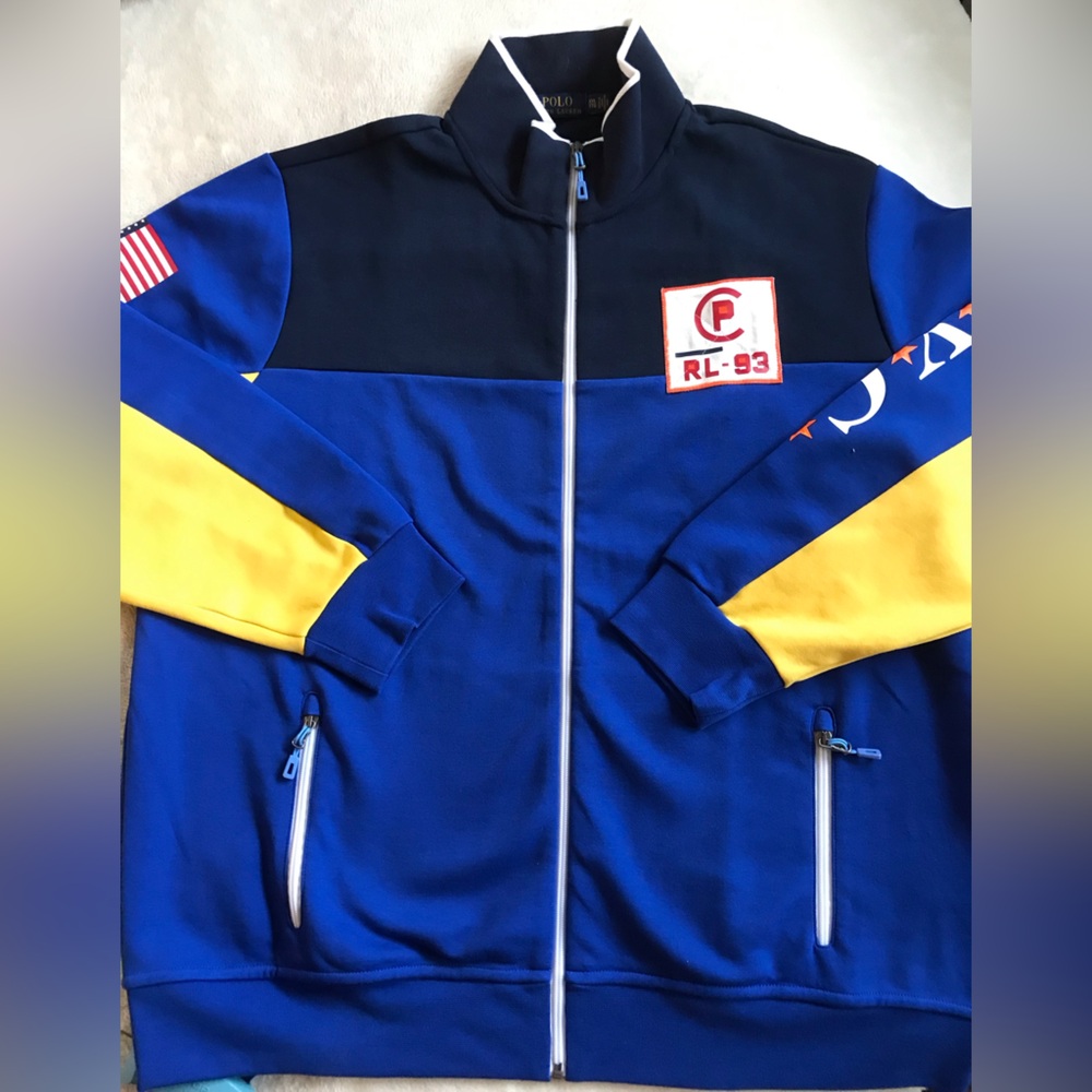 CUSTOMIZED-Polo by Ralph Lauren CP-93 Blue and Yellow Performance Jacket